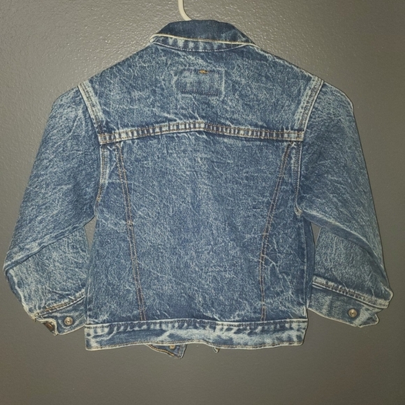 Vintage Kids Orange Tab Levis Denim Jacket Size 7 - Picture 5 of 5